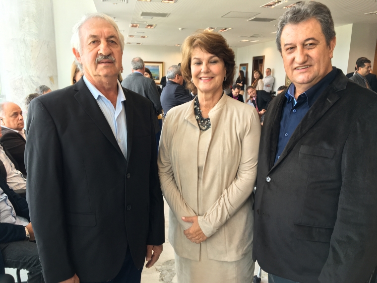Prefeito Lineu e Vice Argemiro Visitam o Gabinete da Deputada Cristina Silvestri
